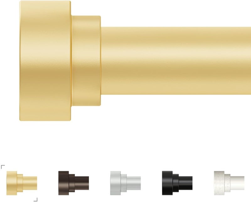 hei! dear Extra Long Curtain Rods 120-240 Inch(10-20ft), 1Inch Gold Adjustable Heavy Duty Decorative Window Curtain Rods for Bedroom - Image 1